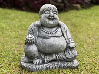 Quan - Chinesischer Buddha, sitzend, 33 cm H | Steinguss 